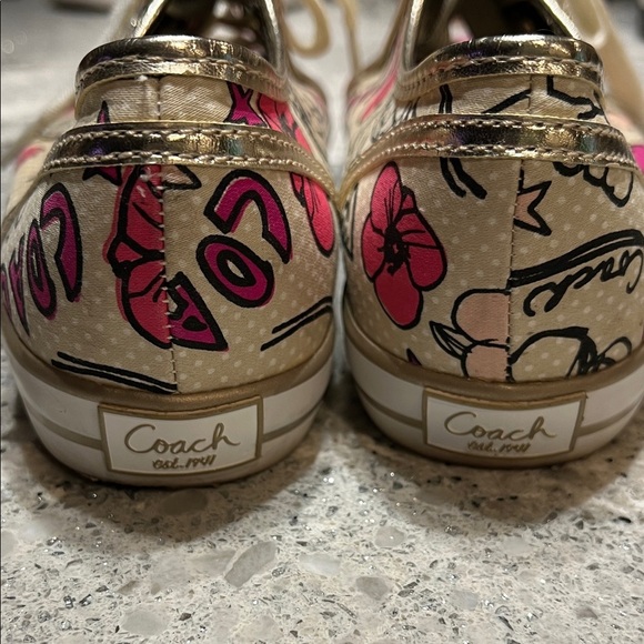 Coach Coach Women's Sneakers with Pink Sneakers Size 7.5 - Picture 6 of 12